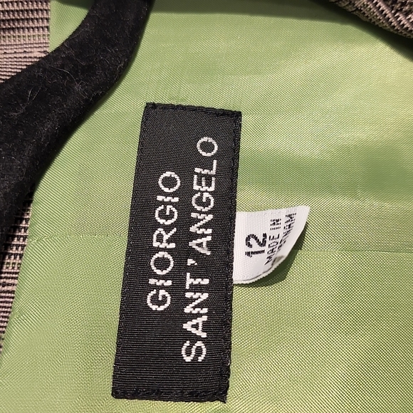 Giorgio Sant' Angelo blazer 4 buttons cute ribbon accent around the waist Sz 12 - Picture 4 of 9